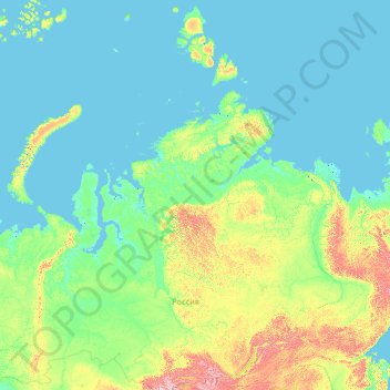 Mapa topográfico 克拉斯诺亚尔斯克时间, altitud, relieve