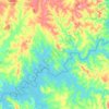 Mapa topográfico Três Ranchos, altitud, relieve