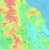 Mapa topográfico Yorkshire, altitud, relieve
