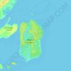 Mapa topográfico Bugsuk, altitud, relieve