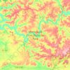 Mapa topográfico Nationaal park Mammoth Cave, altitud, relieve