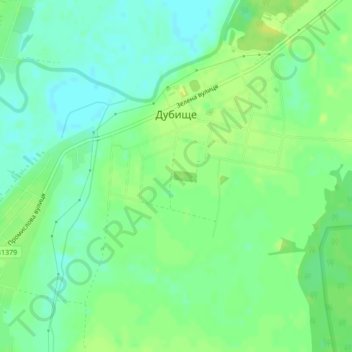Mapa topográfico Дубище, altitud, relieve
