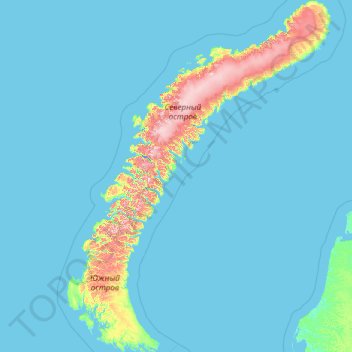 Mapa topográfico 新地岛, altitud, relieve