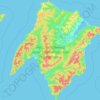 Mapa topográfico Bolshoy Shantar Island, altitud, relieve