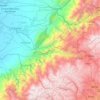 Mapa topográfico Cañar, altitud, relieve