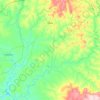 Mapa topográfico Edéia, altitud, relieve