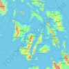 Mapa topográfico Visayas, altitud, relieve