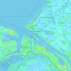 Mapa topográfico Hook of Holland, altitud, relieve