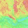 Mapa topográfico Les Collines-de-l'Outaouais, altitud, relieve