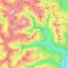 Mapa topográfico Vallouise-Pelvoux, altitud, relieve