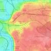 Mapa topográfico Villiers-sur-Marne, altitud, relieve