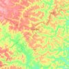 Mapa topográfico Umbaúba, altitud, relieve