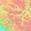 Mapa topográfico Kargil, altitud, relieve