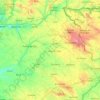 Mapa topográfico Portalegre, altitud, relieve
