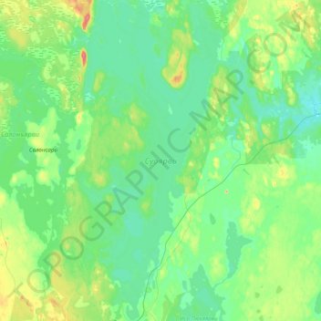 Mapa topográfico Суоярви, altitud, relieve