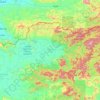 Mapa topográfico Kapuas Hulu, altitud, relieve