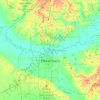 Mapa topográfico Pekanbaru, altitud, relieve
