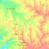 Mapa topográfico Arroyo Canelón Chico, altitud, relieve