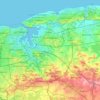 Mapa topográfico Guanabacoa, altitud, relieve