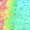 Mapa topográfico 邯郸市, altitud, relieve