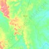 Mapa topográfico Barrolândia, altitud, relieve