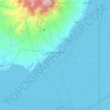 Mapa topográfico Zamboanguita, altitud, relieve