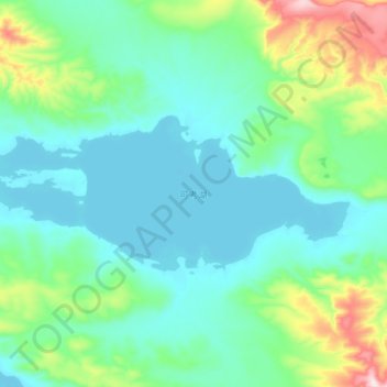 Mapa topográfico 可考湖, altitud, relieve