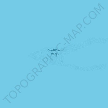 Mapa topográfico Swallow Reef, altitud, relieve
