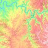 Mapa topográfico Nonoai, altitud, relieve