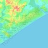 Mapa topográfico Ciudad de la Costa, altitud, relieve