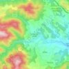 Mapa topográfico Serres-sur-Arget, altitud, relieve