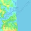 Mapa topográfico Chesapeake Beach, altitud, relieve