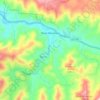 Mapa topográfico Roan Mountain, altitud, relieve