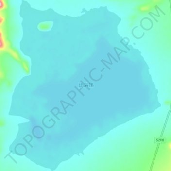 Mapa topográfico 比洛错, altitud, relieve