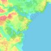 Mapa topográfico Yona Municipality, altitud, relieve
