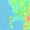 Mapa topográfico City of Cape Town, altitud, relieve