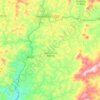 Mapa topográfico São Francisco do Glória, altitud, relieve