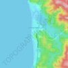 Mapa topográfico Cannon Beach, altitud, relieve