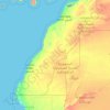 Mapa topográfico Westsahara, altitud, relieve