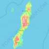 Mapa topográfico 種子島, altitud, relieve
