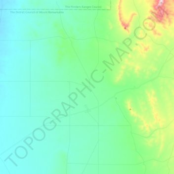 Mapa topográfico Hammond, altitud, relieve