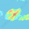 Mapa topográfico Sitkinak Island, altitud, relieve