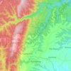 Mapa topográfico Kurrajong, altitud, relieve