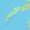 Mapa topográfico Lofoten, altitud, relieve