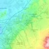 Mapa topográfico Gesi, altitud, relieve