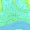 Mapa topográfico Kingston upon Hull, altitud, relieve