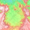 Mapa topográfico Mahuadanr, altitud, relieve