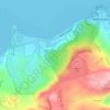 Mapa topográfico Asan, altitud, relieve