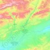 Mapa topográfico caïdat d'Aït Sedrate Jbel, altitud, relieve