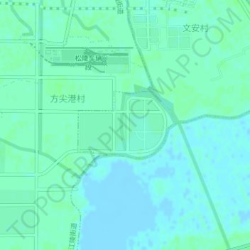 Mapa topográfico 叶泽湖花苑社区, altitud, relieve